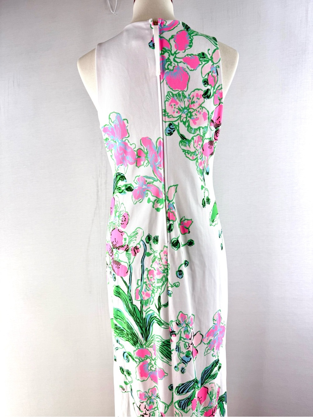 Lilly Pulitzer Melodie White Orchid Floral Print Sleeveless Maxi Dress - Picture 4 of 16